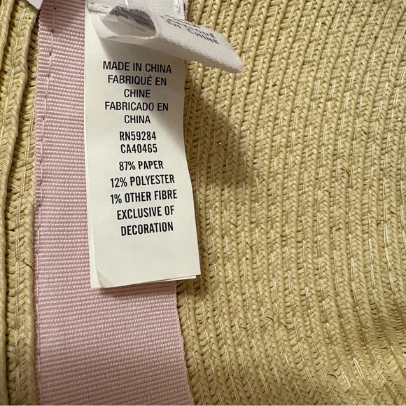 The Children's Place Toddler Girl Cat Straw Sun Hat - Size M/L (3-5T) NWT - Picture 6 of 9